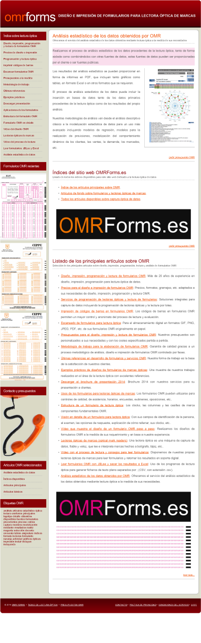 An�lisis estad�stico de los datos obtenidos por OMR