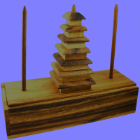 TowerHanoi.Recursive es un programa que resuelve de forma recursiva el problema conocido como de las Torres de Hanoi. Este problema se utiliza a menudo en programaci�n para poner en pr�ctica la programaci�n recursiva como sucede en el presente caso. Este programa se estructura en base a un fichero principal make.tol que contiene tanto la definicion